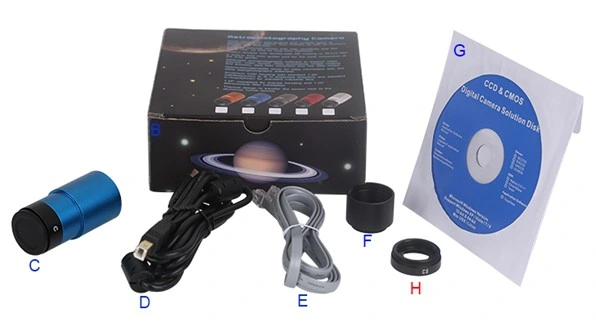 Monochrome USB2.0 1.2MP Ar0130 Long Exposure Digital Telescope Astronomical Eyepiece Camera