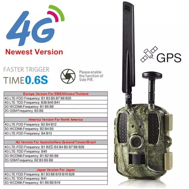 Professional 1080P Wireless SMS MMS GPRS GSM 4G Hunting Camera Wildlife 4G Trail Camera with Box and Power Supply Factory Manufacture